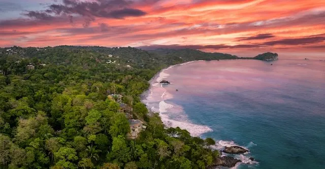 manuel antonio aerial sunset